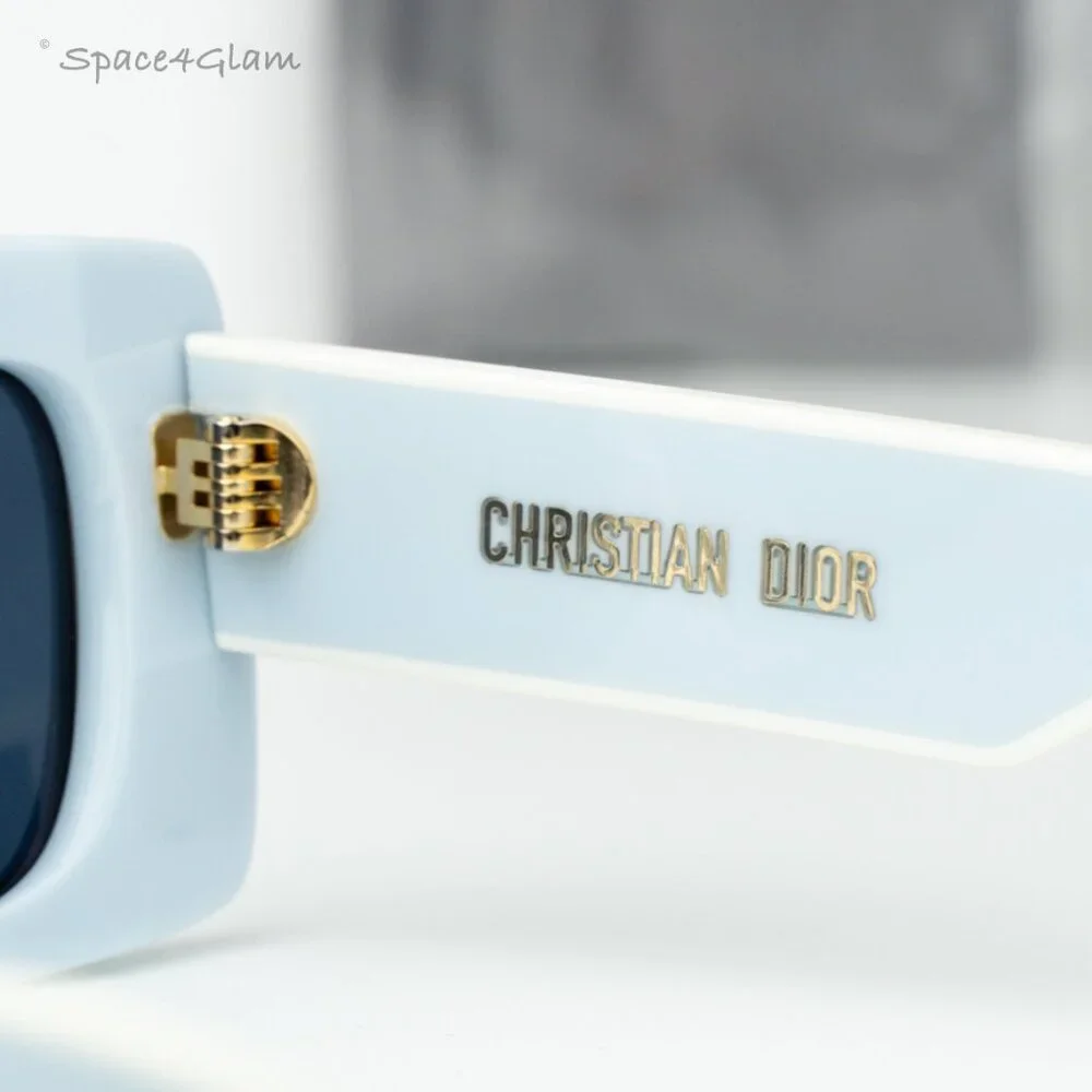 Dior Men Sunglasses Blue White Blue Rectangle DIORPACIFIC S1U 80B0 BRAND NEW
